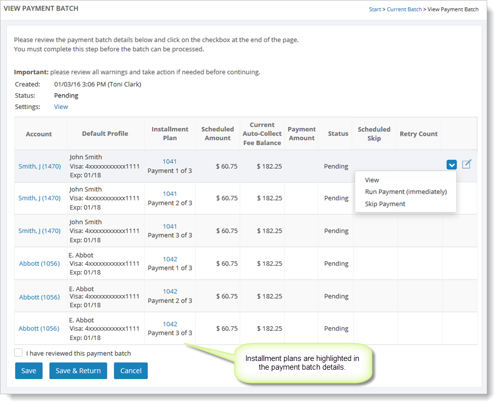 Using Installment Plans